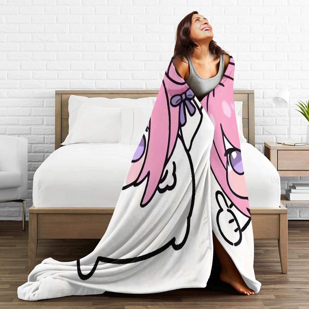 Cute Fanart N-Nikke DORO Flannel Blanket Winter  Soft Warm Throw Blanket for Girls Boys Living Room Graphic Bedspread Bed Cover