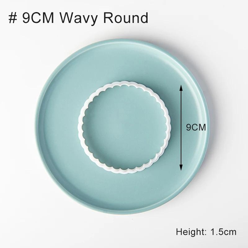Square Arch Rectangle Cookie Cutter Mold Wavy Round Shaped Blessing Frame Fondant Cookie Cutting Die Baking Cake Decorating Tool