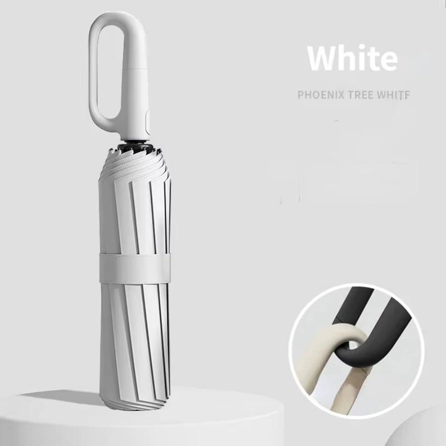 Fully Automatic Folding Ring Buckle Umbrella, Windproof Waterproof, Enlarged Thick,Car Reverse Wind Resistant Umbrella Men Women