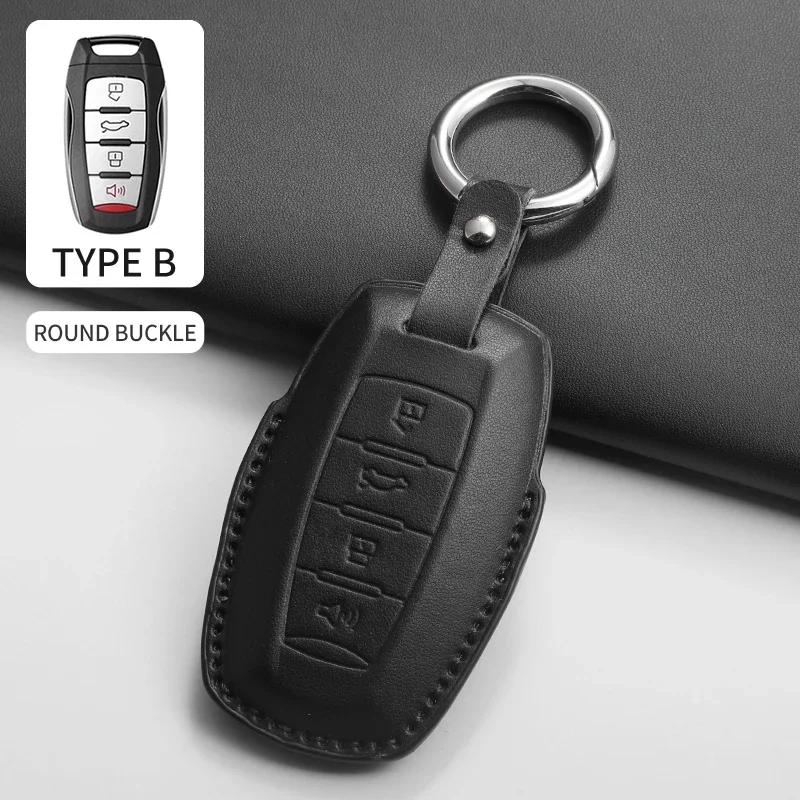 Car Key Case Cover Shell Fob for Great Wall ORA Good Cat White Cat GT IQ RI Funky for HAVAL H6 M6 PU Auto Key Bag Accessories