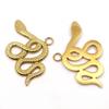 Gold-Plated Titanium Steel Snake Pendant Necklace - Zodiac Snake Jewelry Accessory