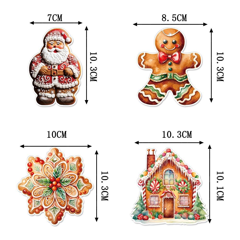 24pcs Christmas Party Decorative Pendants and Winter Gingerbread Man-themed Christmas Decoration Items