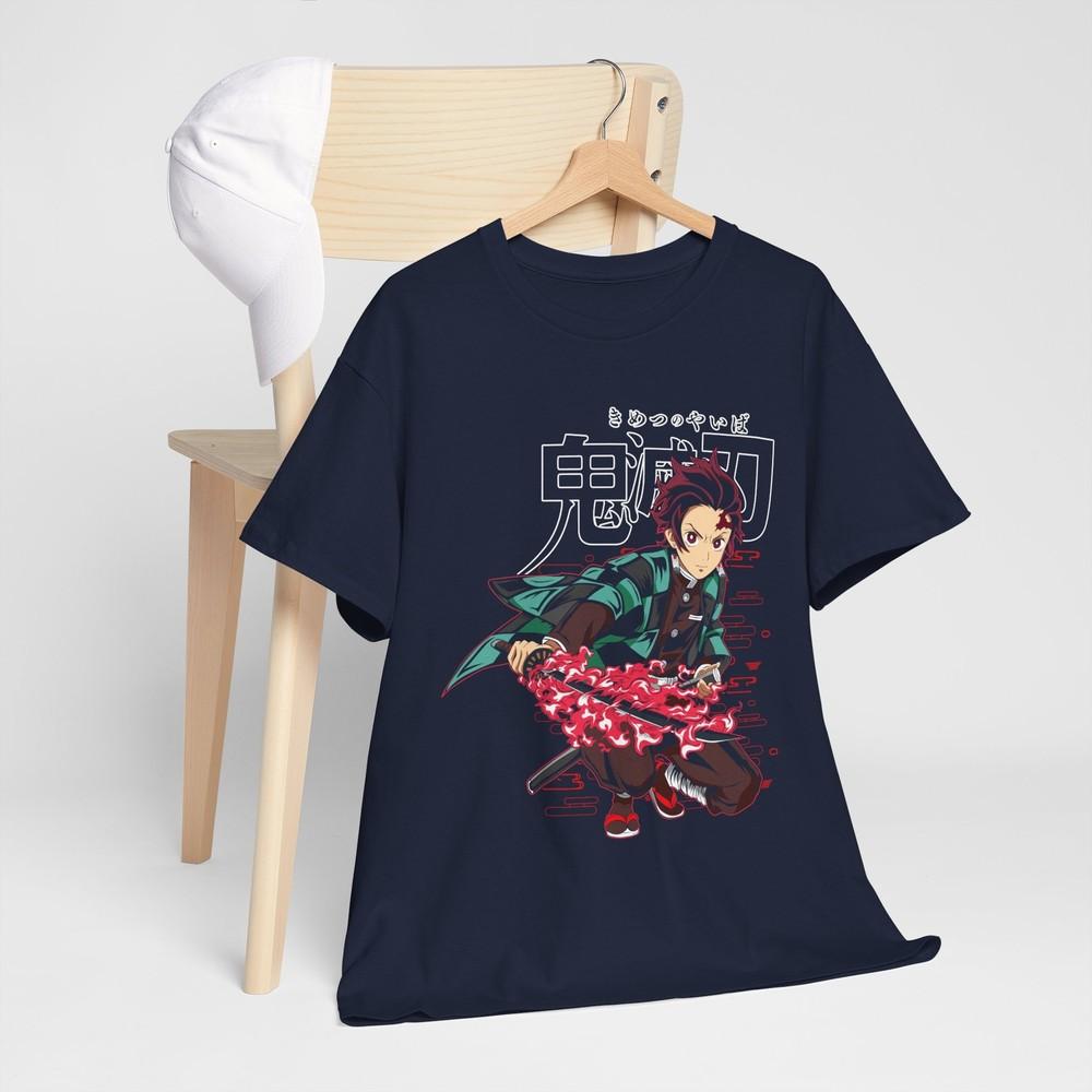 Demon Slayer Tanjiro Nezuko TShirt Kimetsu No Yaiba Unisexga Horror Shirt All Size