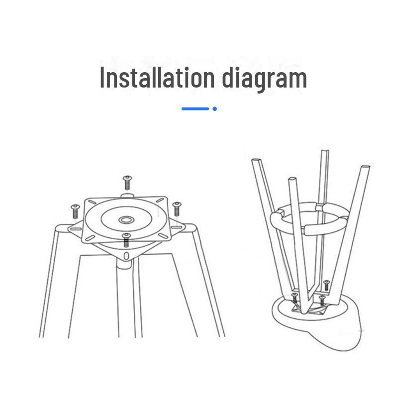 Square Black Iron Furniture Turntable Base for Chairs