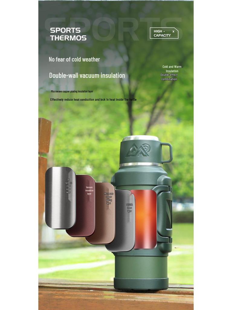 5L Stainless Steel Outdoor Insulated Thermos Kettle for Hot Water