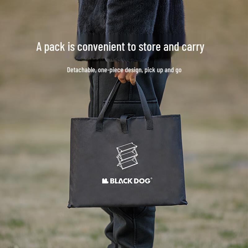 Black Dog Outdoor Folding Camping Storage Rack & Table