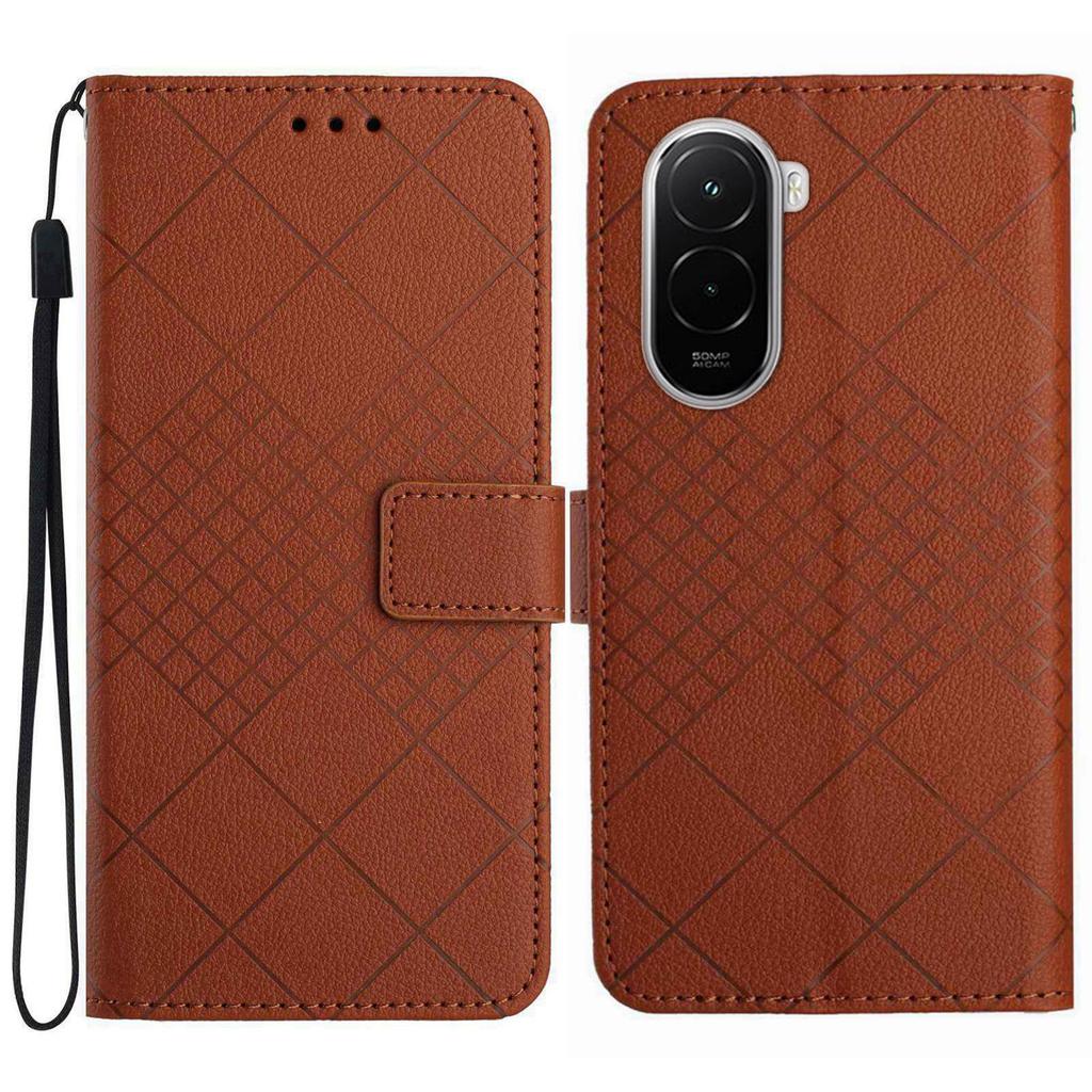 For Xiaomi Poco M7 4G (EU) (171mm) Case Wallet Imprint PU Leather Flip Folio Phone Cover