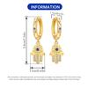 Simple Heart Cross Earrings For Women Fashionable Gold Elegant Jewelry Gift