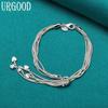 925 Sterling Silber Love Herz Anhänger Armband Romantischer Schmuck
