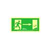 Enseigne Évacuation Escaliers Supérieur Droite Pvc 0,7mm Classe B 32x16cm B11150 Normaluz