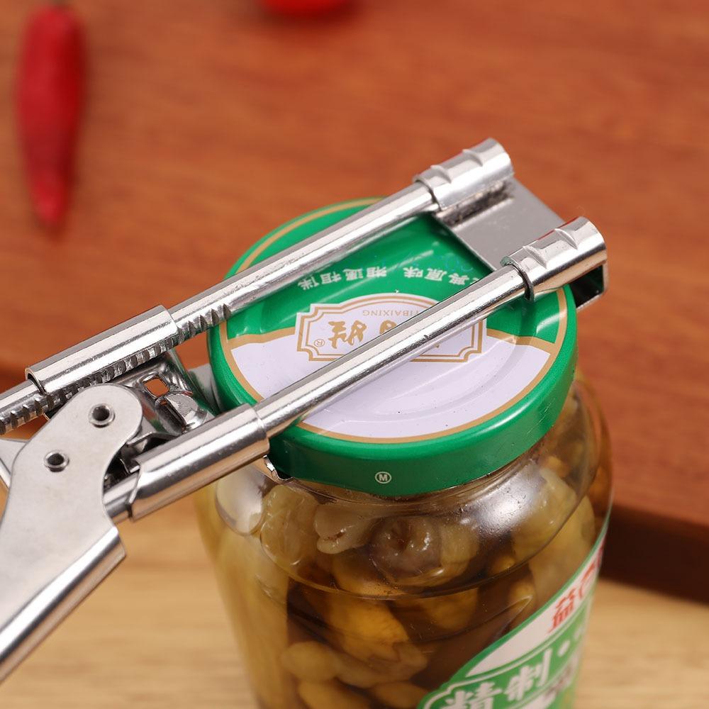 New Stainless Steel Non-slip Can Opener Adjustable Bottle Opener Multi-Function Labor-Saving Screw Can Openers Kitchen Tools