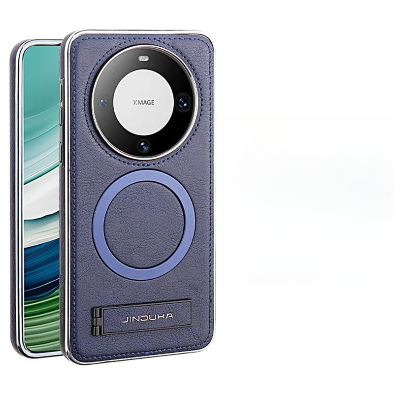 Suitable for Huawei Mate60pro Mobile Phone Case Magnetic Suction Anti-fall M60 Full-inclusive Stand Huawei Business Leather Case