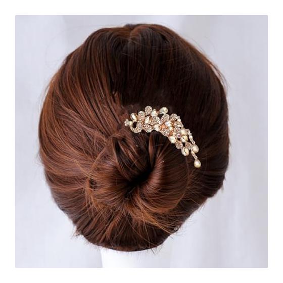 Kanzashi Hair Stick for Updos, Sparkling Hair Comb, Crystal Bijou Hair Comb, Elegant Hair Accessory, Kanzashi for Weddings, Kimono, Coming of Age