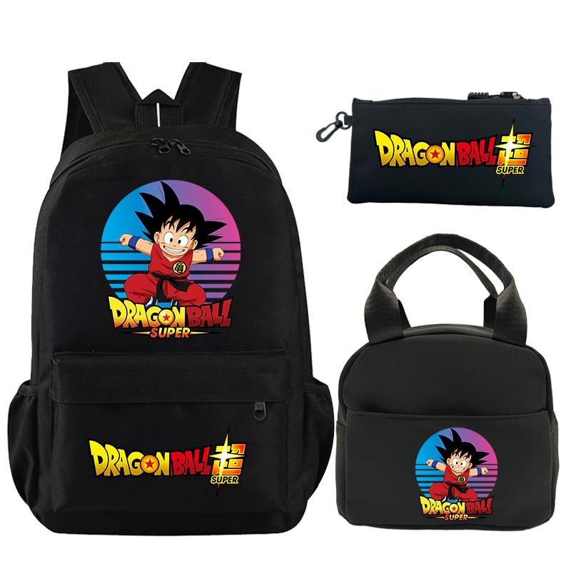 

Рюкзак з принтом Dragon Ball з сумкою для обіду Пенал для підлітків, дітей, дівчаток, хлопчиків, шкільний рюкзак, 3 шт./набір