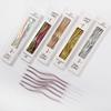 6Pcs/set Curved Cake Candles Gold-plated Colorful Birthday Cake Candle Cupcake Decorating Candle Wedding Party Decorative