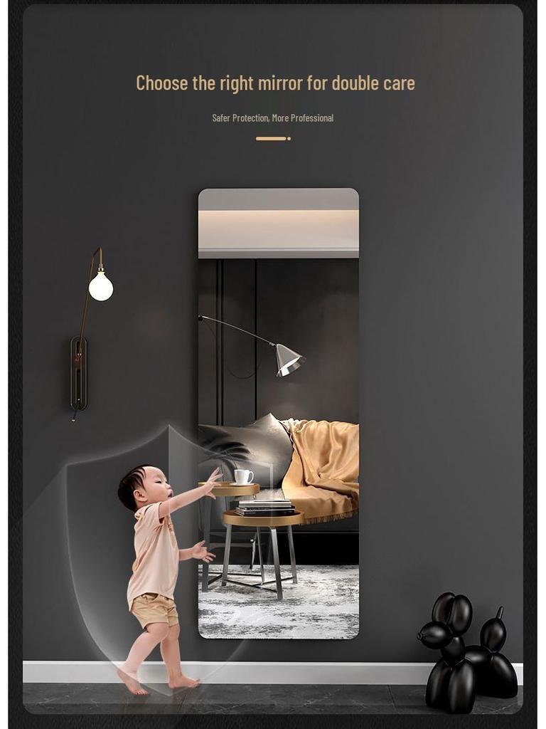 Senfu Self-Adhesive Acrylic Full Body Mirror Wall Sticker for Dorm & Wardrobe
