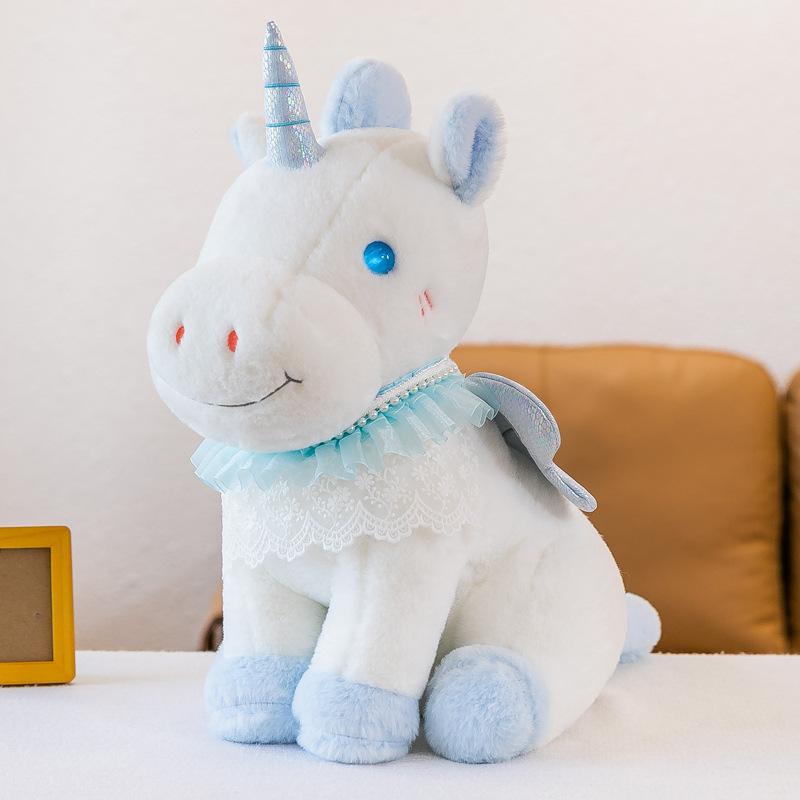 

Плюшевая игрушка Пони Кукла Автомат для обмена подарками Детская подушка Кукла Единорог Девочка 35cm（0.39kg） синий
