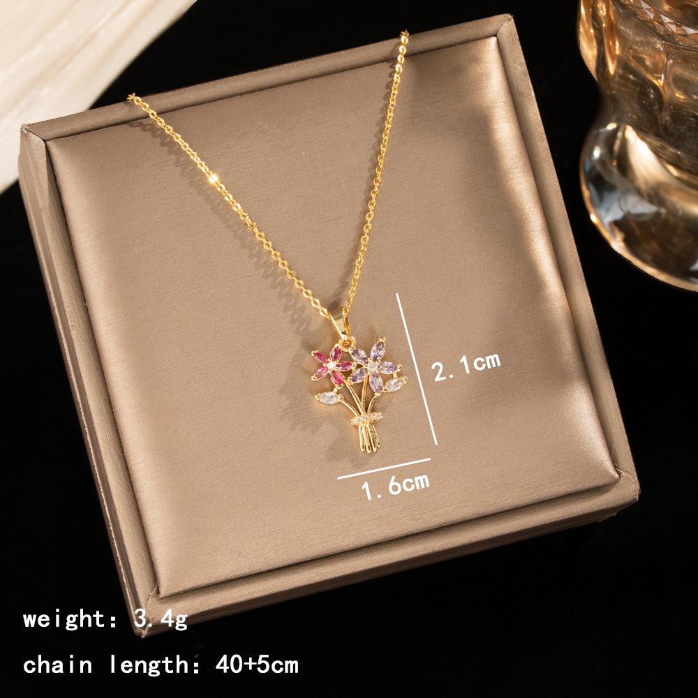 Light Luxury Zircon Full Diamond Choker Necklace Titanium Steel Versatile Minimalist Accessories for Women