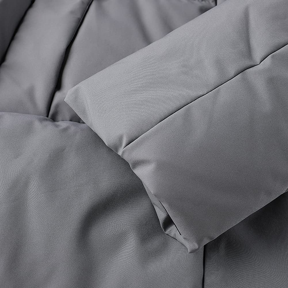 Kelme Men's Lightweight Down Bench Coat with Hood, Water-Repellent, and Outdoor Use (Gray, Size S)