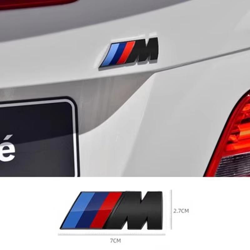 ZWVP7 Car Sticker Rear Trunk Decoration 3D ABS M Emblem Sticker Full Decorative Car Body Exterior Modification Kit For BMW M3 M5 X6 X2