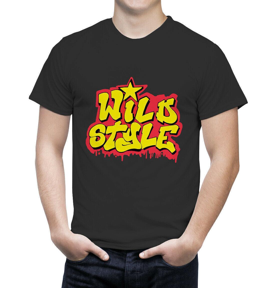 Wild Style T-shirt Hip Hop Unisex & Kids Old School Breakdance Graffiti Rap S разноцветный