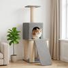 Cat Tree with Sisal Scratching Posts Light Grey 146 cm