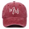 Vintage Couple Baseball Hats Adjustable Outdoor Sunscreen Hats Fashion Mr Mrs Embroidery Caps