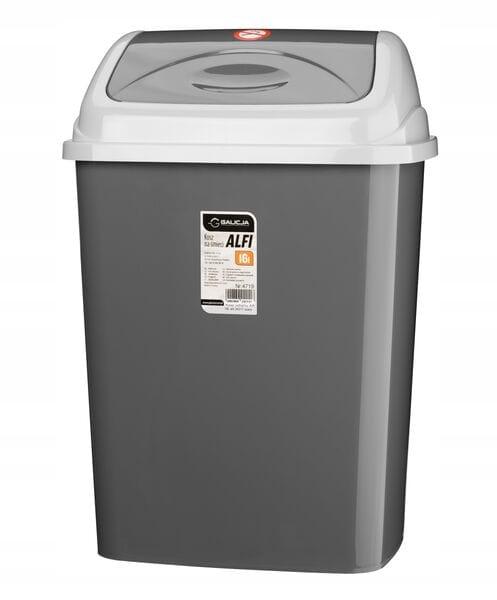 Kippmülleimer, Kunststoff, grau, 16 l