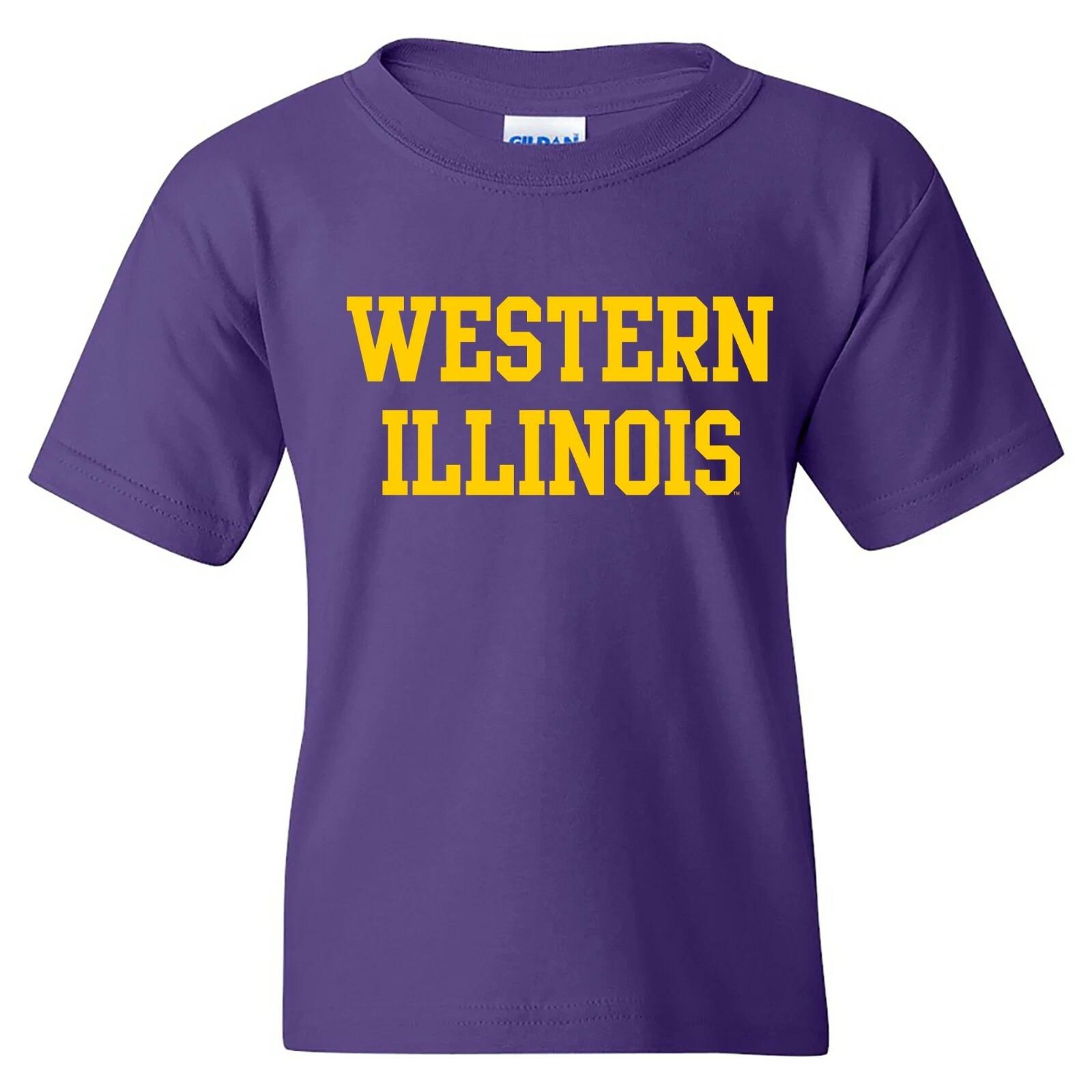 Western Illinois Leathernecks Basic Block Youth T-Shirt - Purple S