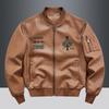 Herren Retro Locker Geschnittene Lederjacke - Frühling/Herbst Koreanischer Lässiger Stil Arbeitskleidung Revers Motorradjacke