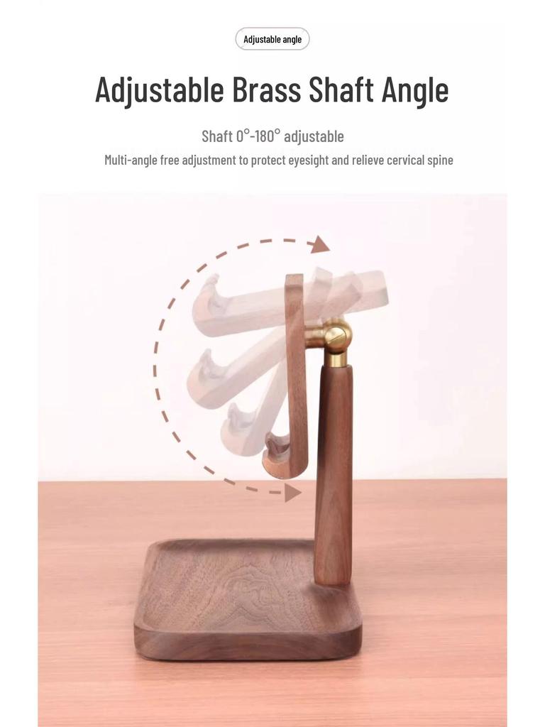 Solid Wood Creative Bedside Mobile Phone Holder for Desktop