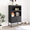 VidaXL Highboard Black 68.5x38.5x123.5 Cm Steel, Sideboard, Cupboard, Side Cabinet, Cabinet, Storage Cabinet, Cabinet 846500