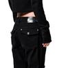 Iyang Double Side Tab Boots-Cut Pants Black