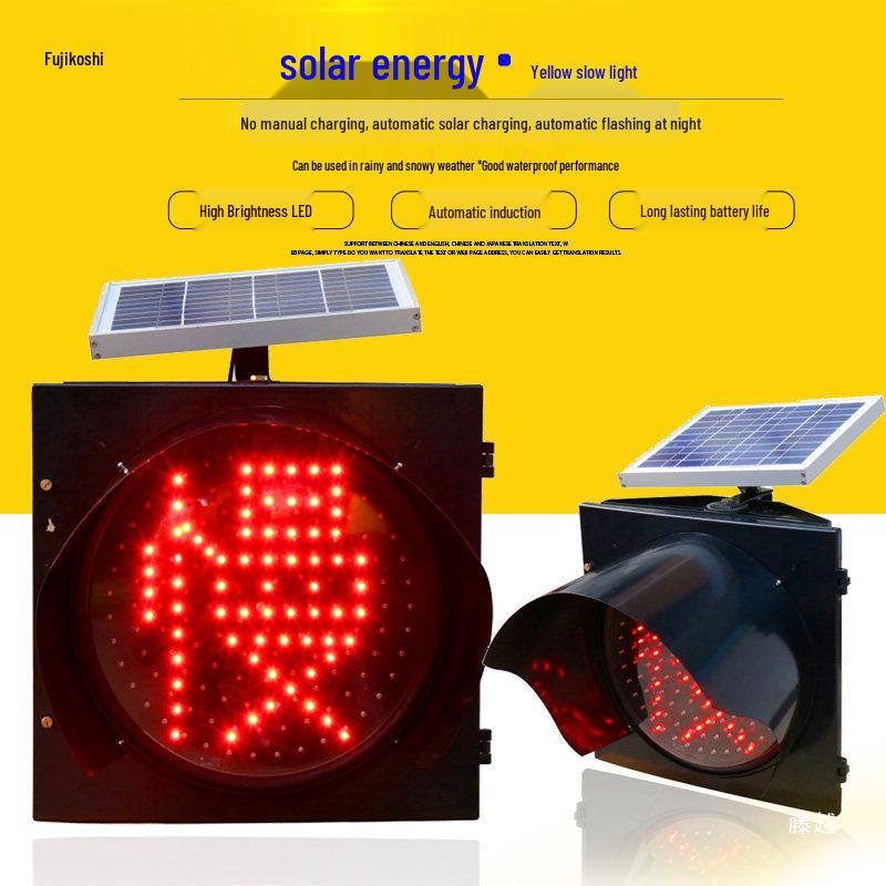 Double-Sided Solar LED Traffic Warning Strobe Light for Construction Sites