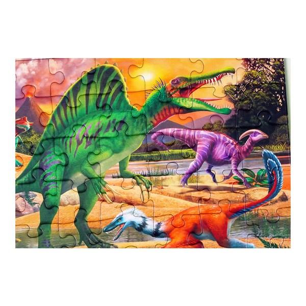 R050949 Dinosaurs Roaring Plate Puzzle 42 Pieces, 1, Korea Best Toddler Puzzle