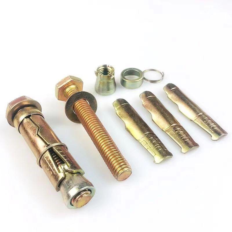 Three-piece Gecko Colorful Zinc Heavy-Duty Universal Expansion Bolt M6-M20 Fully Threaded