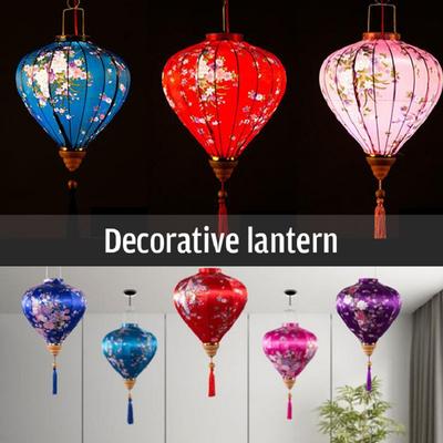 Lanternas de seda vintage 12 polegadas Vietnã Japão Lanterna Padrão Floral Lanterna Para Ano Novo Festival de Primavera Festa Decoração de Casa