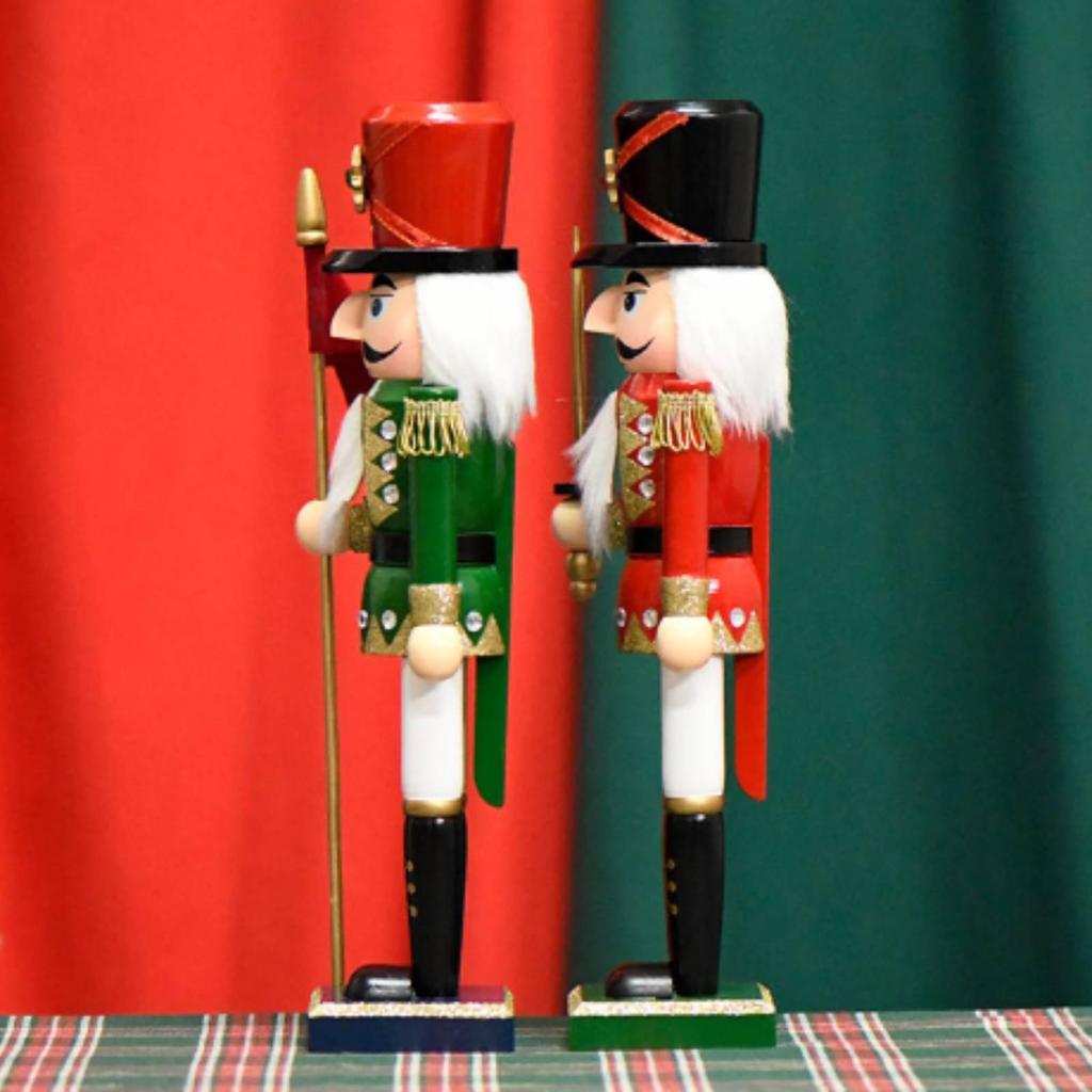 Nutcracker Figurine Freestanding Wooden Vivid for Mantel