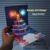 Carte d'anniversaire pop-up 3D avec musique, lumières colorées et effet confettis créatif