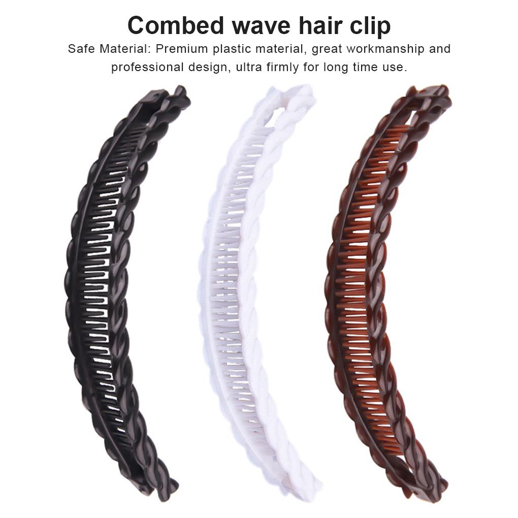 Hair Claws Female Headdress Bridal Wedding Hairpin Girls Barrettes Curved Style Tool Banana Clips for Women Lady Adults Teens
