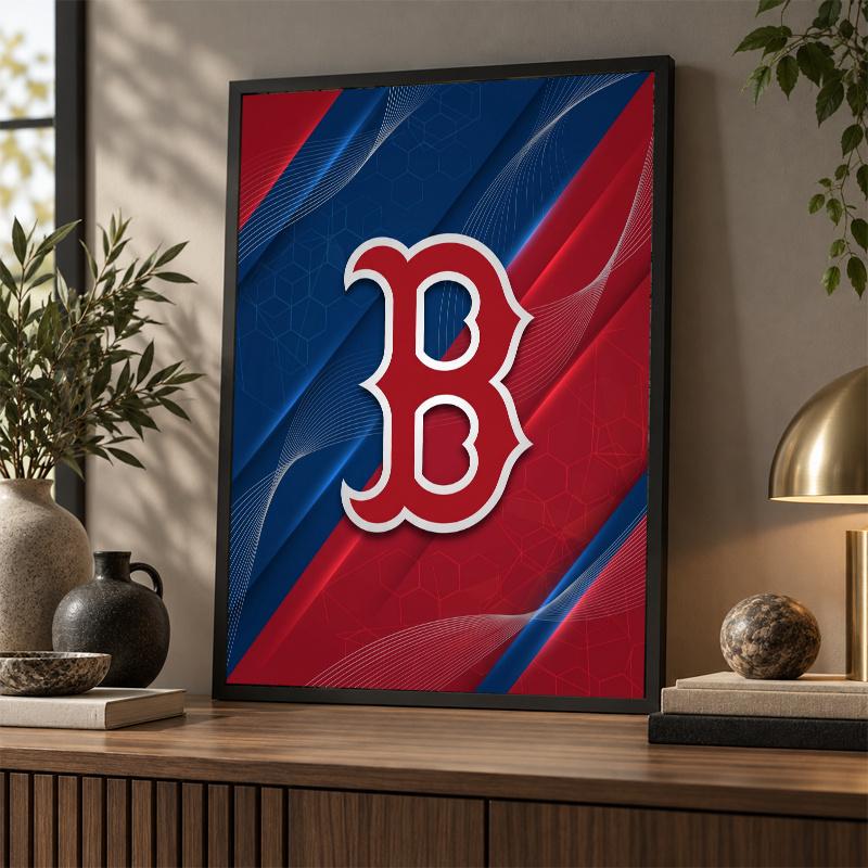 Boston Red Sox Diamond Painting Kit 5D Full Drill DIY Diamond Mosaic Wall Art Home Decor