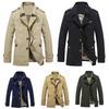 Men's Casual Jacket Windbreaker Long Coat