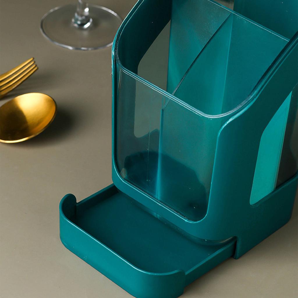 Utensil Drying Rack Chopsticks Holder Spoon Fork Drain Rack Basket Storage Organizer Compartment Box