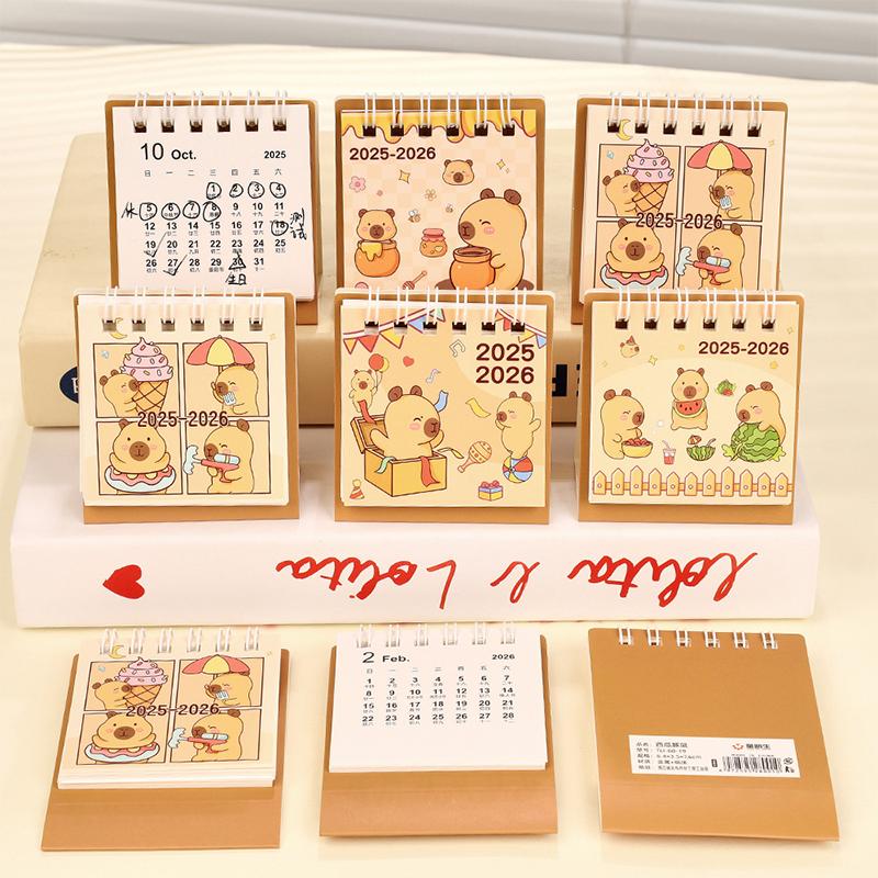 Creative Coil Calendar Planner 2026 Mini Simple Calendar Small Desk Calendar Desktop Decoration Office Stationery