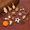 2025 Multi-Element Hip-Hop Necklace Bracelet Pendant for Women - Versatile Car Football Drip Oil Series Accessories