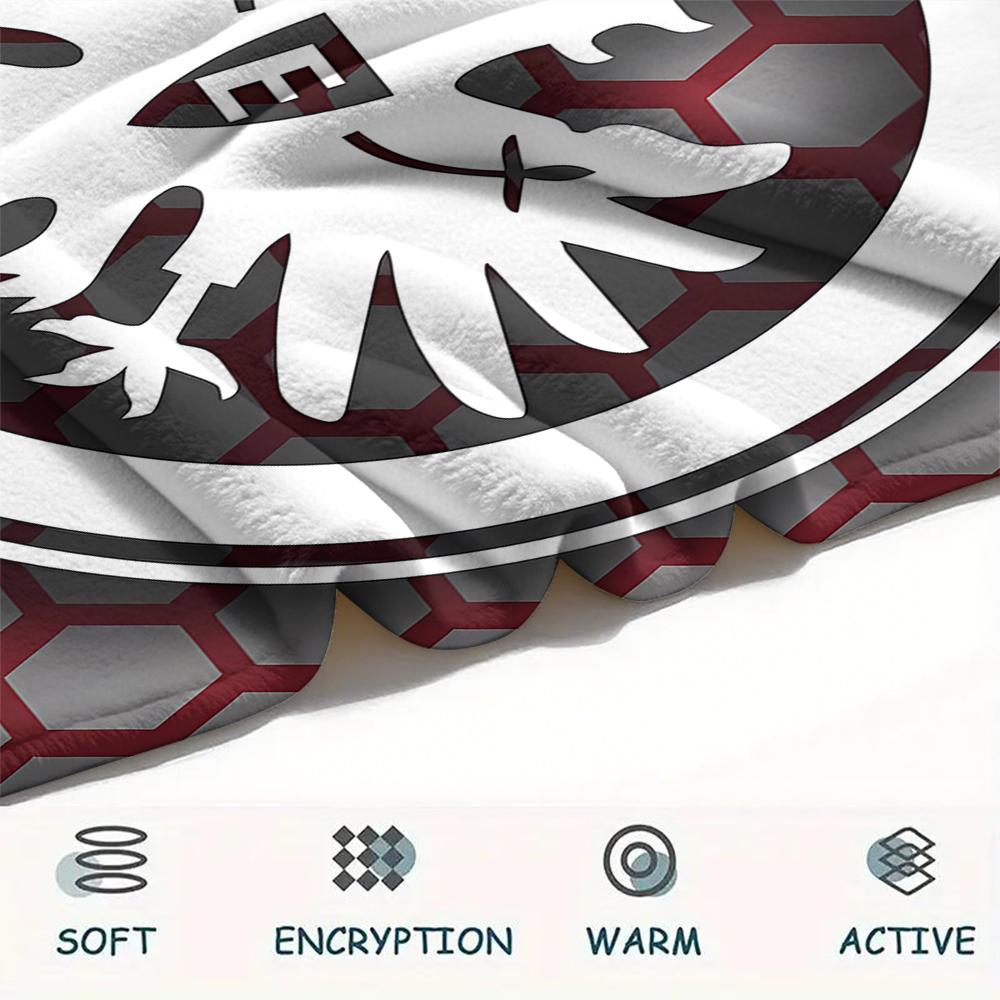 1 STuks Frankfurt Voetbal Print Flanellen Deken, Hoge Kwaliteit Alle Seizoenen, Woondecoratie, Warmte en Comfort, Perfect voor Kerstcadeaus