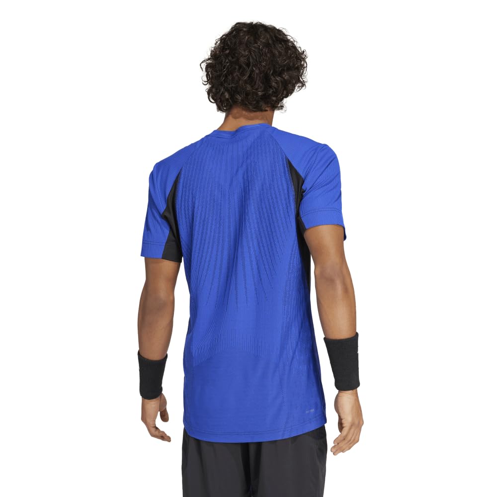 Adidas Short Sleeve Tennis Pro AIRCHILL Freelift Short Sleeve JRX42 Lucid T-Shirt T-Shirt Men's Blue/Black (IV8320) J/S