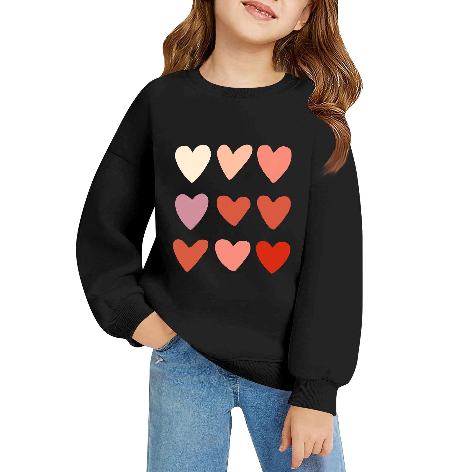 

Kids Long Sleeve Loose Pullover Letter Printed Round Neck Sweatshirt 110 чорний