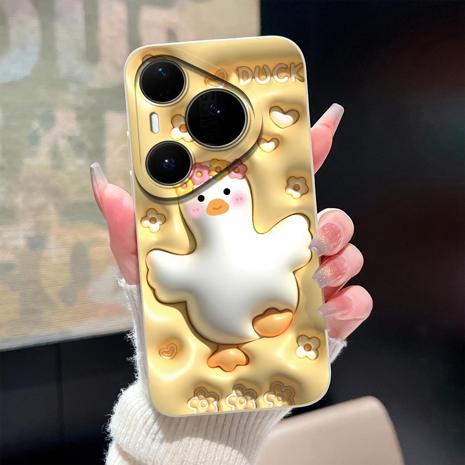 Case For Huawei Pura 80 Pro Plus Ultra Cartoon Heart Soft Silicone Shockproof Bumper Cover For HuaweiPura80ProPlus 80Ultra Funda