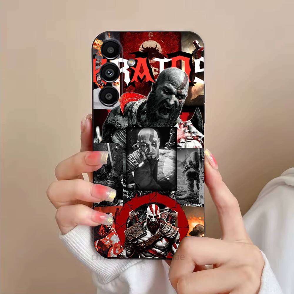 G-God OF War K-Kratos Phone Case For Samsung S25,24,21,22,23,S30,Ultra,S20,Plus,Fe,Lite,Note,S10,S9,Black Soft Shell